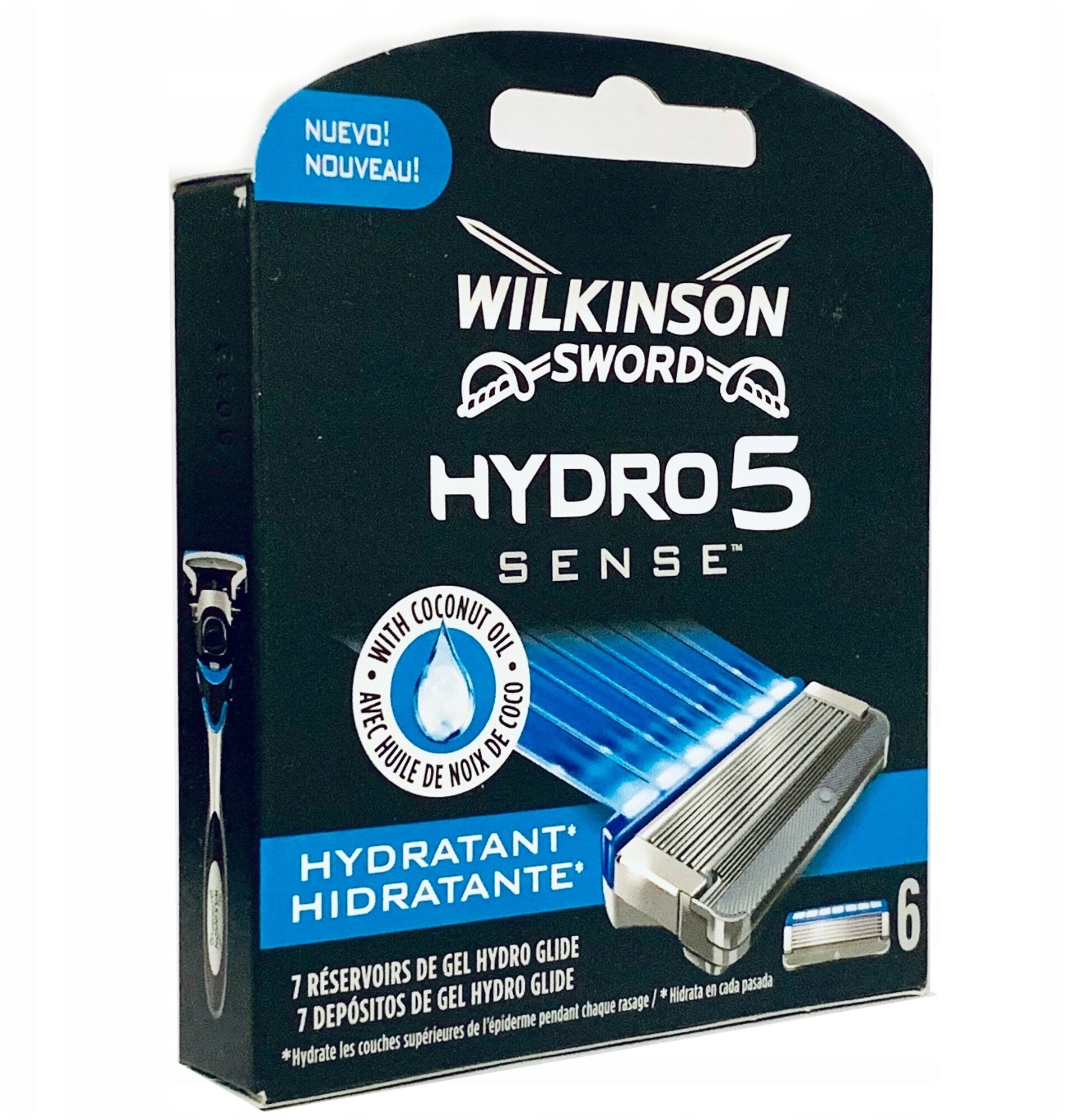 Wilkinson Sword Hydro5 Sense*Hydratant/Сменные кассеты для бритвы SENSE (6 шт.)