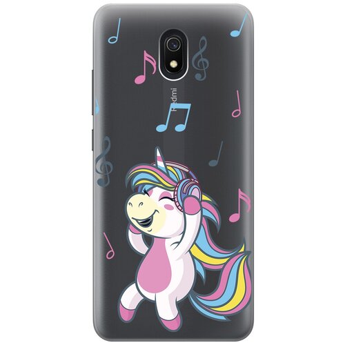 Силиконовый чехол с принтом Musical Unicorn для Xiaomi Redmi 8A / Сяоми Редми 8А силиконовый чехол с принтом musical unicorn для xiaomi redmi 7 сяоми редми 7