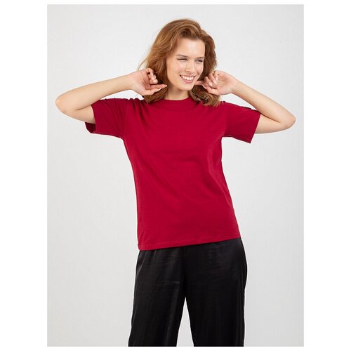 фото Футболка lilians, размер 50, бордовый, красный, коричневый
