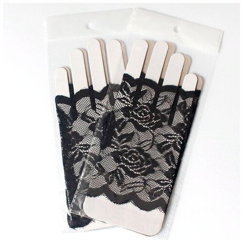 фото Перчатки митенки кружевные белые "ланфен" / перчатки без пальцев dcdycdu