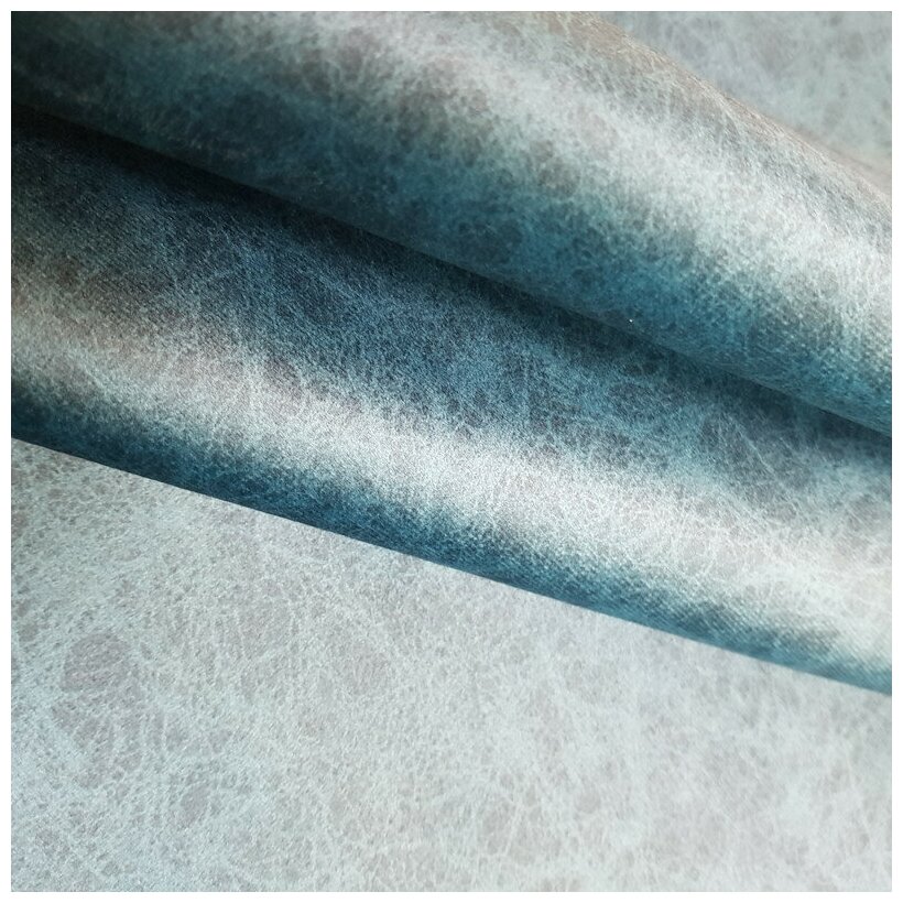 Ткань Велюр модель Юджи цвет - Морская волна отрез - 1 м (18) (Ткань для шитья для мебели)