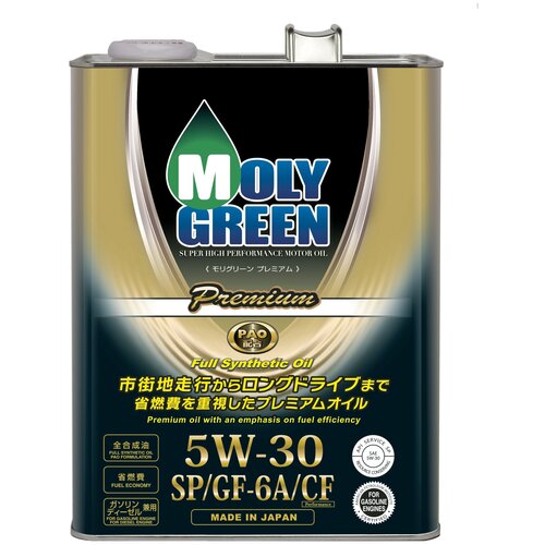 MolyGreen Моторное масло MOLY GREEN PREMIUM SP/GF-6A 5W30 (4л)