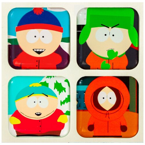 3D Стикеры Южный парк 4 шт. South Park