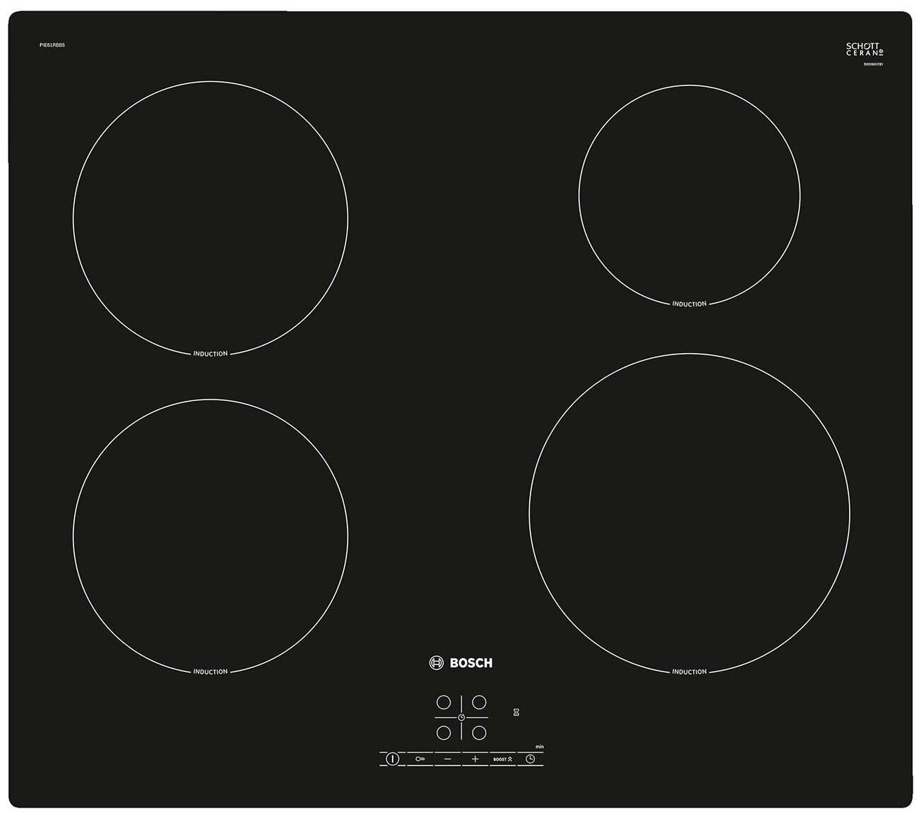 Индукционная варочная панель BOSCH PIE61RBB5E