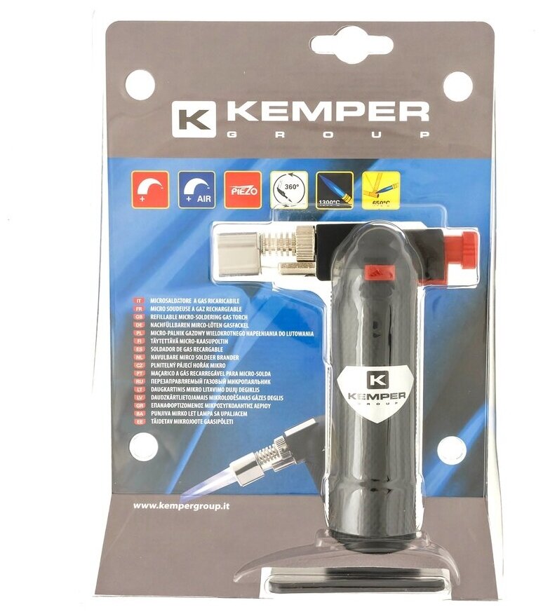 Лампа паяльная газовая Kemper micro (12500) с пьезоподжигом