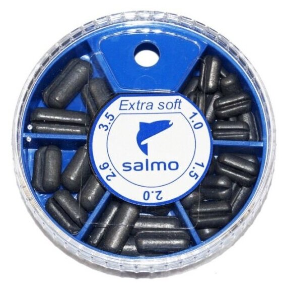 Грузила Salmo EXTRA SOFT малый 5 секций 1.0-3.5г набор 4 (вес набора 60 г)