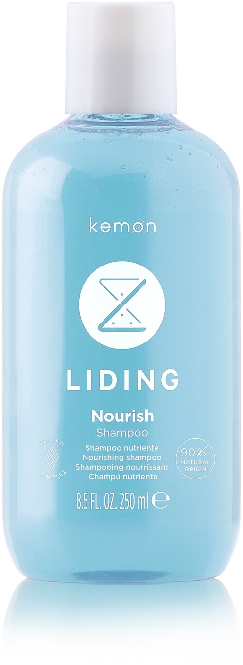 Питательный шампунь для сухих и ослабленных волос Kemon Liding Nourish Shampoo Velian, 250 мл