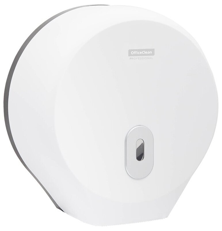 фото Диспенсер для туалетной бумаги в рулонах OfficeClean Professional, ABS-пластик, механич, белый