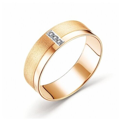 Алькор Обручальное кольцо из красного золота с бриллиантами 14798-А00, размер 17,5
