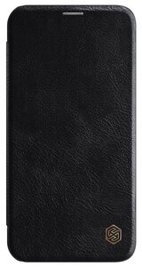 Фото Кожаный чехол-книжка Nillkin Leather Qin для iPhone 12 Pro Max черный