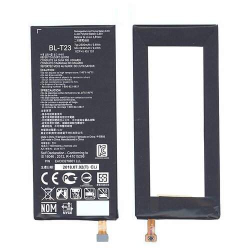 Аккумуляторная батарея BL-T23 для LG F690L, X Cam 4G 2500mAh / 9.63Wh 3,85V