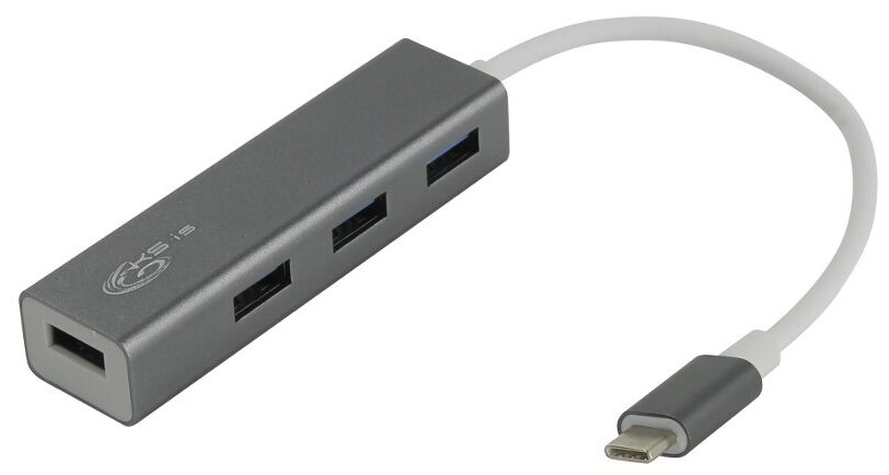 Разветвитель USB-C KS-is KS-321 хаб - концентратор 4 порта USB3.0