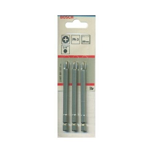 Биты Bosch Extra Hart PH 3, 89 mm (3x) (2607001537)