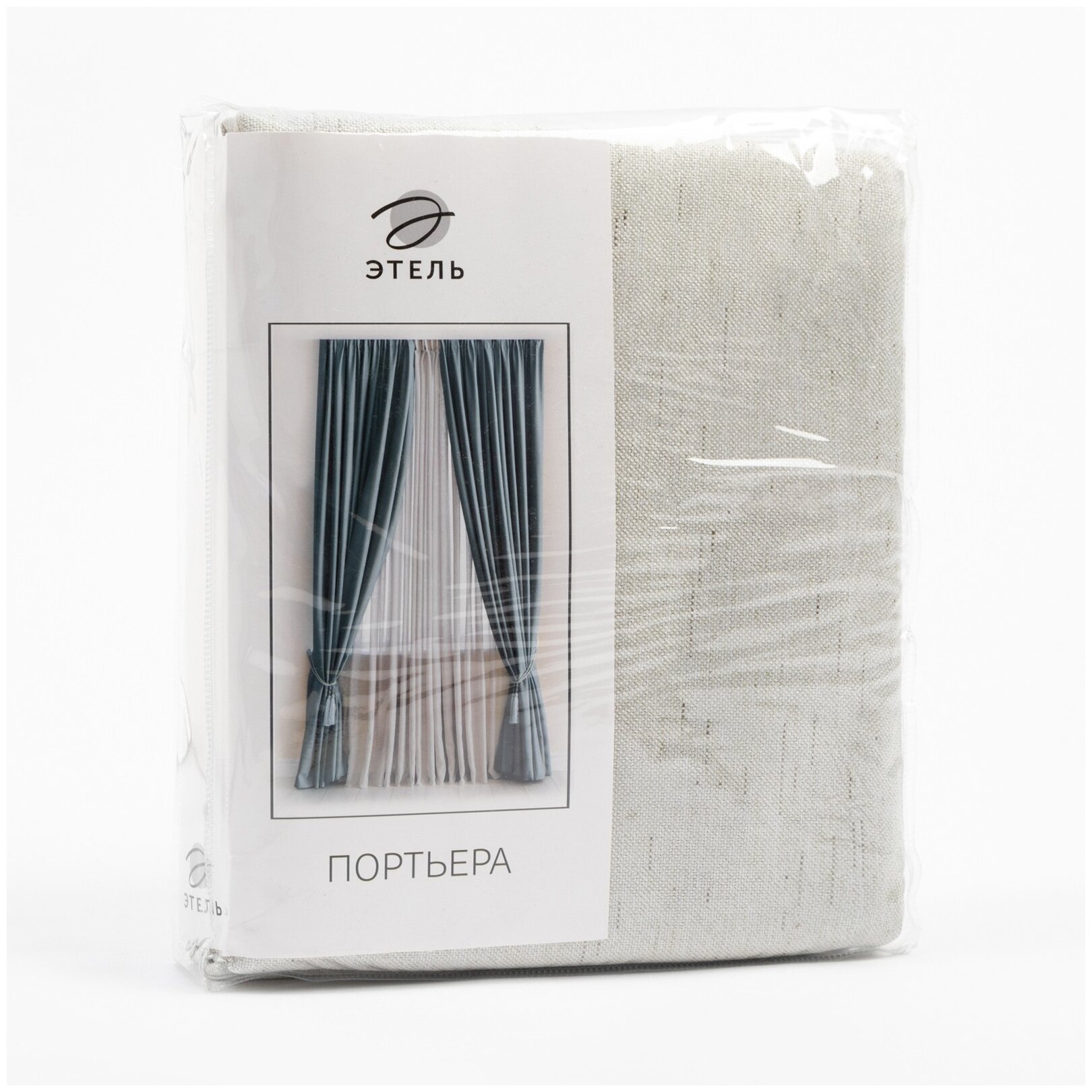Штора портьерная Этель «Классика» цвет светло серый, на шторн.ленте 250х265 см,100% п/э - фотография № 3
