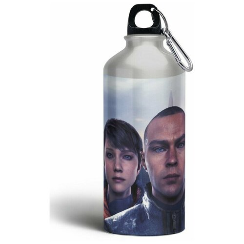 фото Бутылка спортивная/туристическая фляга игры detroit become human (детроит, ps3, ps4, ps5, xbox, pc, switch) - 5972 brutbottle