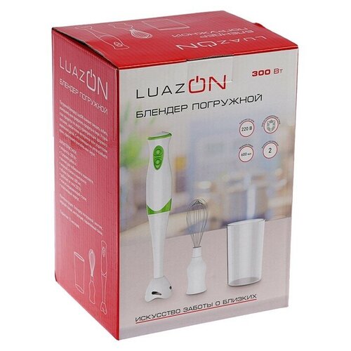 Блендер LBR-26 погружной 300 Вт 06 л 2 скорости бело-зеленый 193700₽