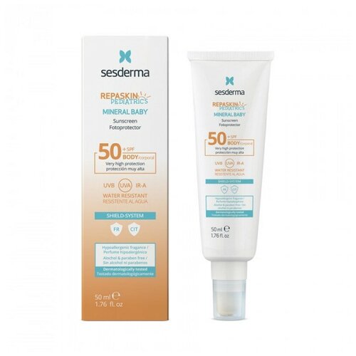 Sesderma REPASKIN PEDIATRICS Mineral Baby Sunscreen SPF 50 - Крем солнцезащитный для детей без химических фильтров, 50 мл