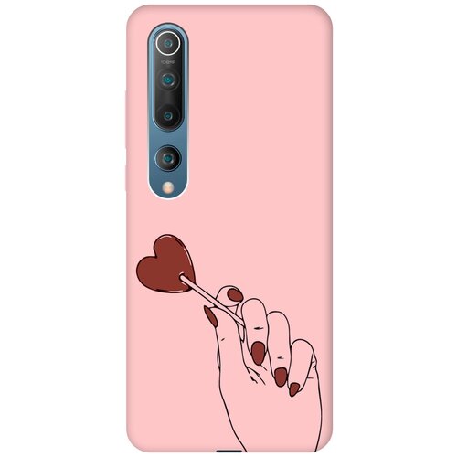 Силиконовый чехол на Xiaomi Mi 10, Сяоми Ми 10 Silky Touch Premium с принтом Heartbreaker розовый силиконовый чехол на xiaomi mi 10 сяоми ми 10 silky touch premium с принтом floral unicorn светло розовый