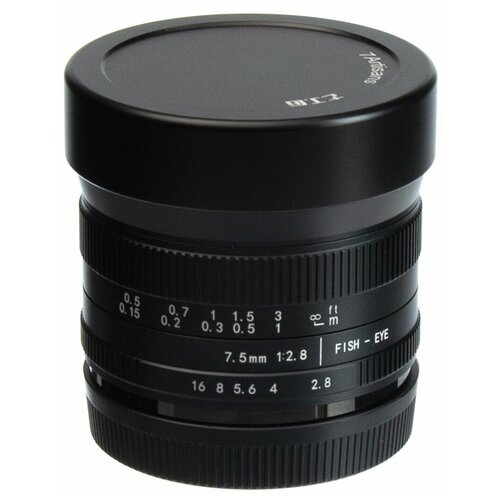 Объектив 7artisans 75mm F28 II Canon EOS-M черный 1030000₽