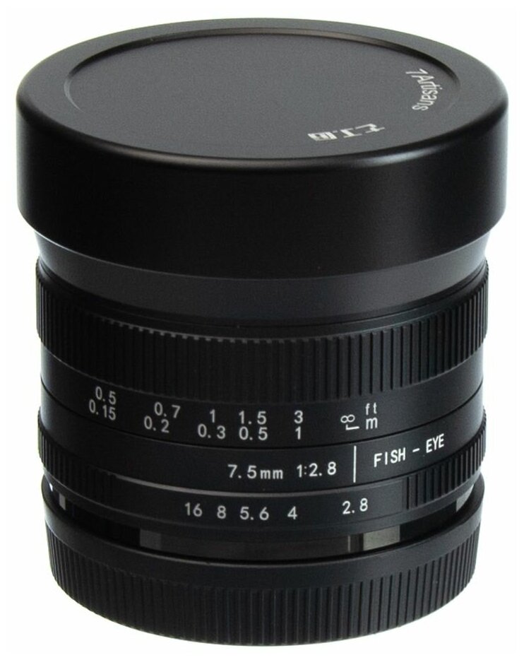 Объектив 7artisans 7.5mm F2.8 II Canon EOS-M черный