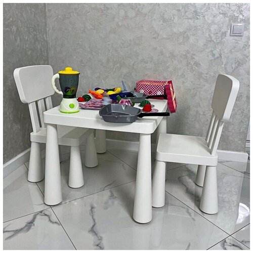 Комплект детский стол и стул, набор мебели для детской стол и стул (Маммут), для ребенка ,голубой