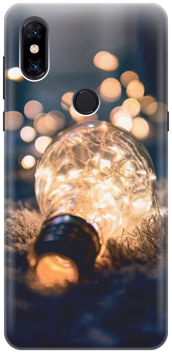 Силиконовый чехол на Xiaomi Mi Mix 3 / Сяоми Ми Микс 3 с принтом "Гирлянда в лампочке"