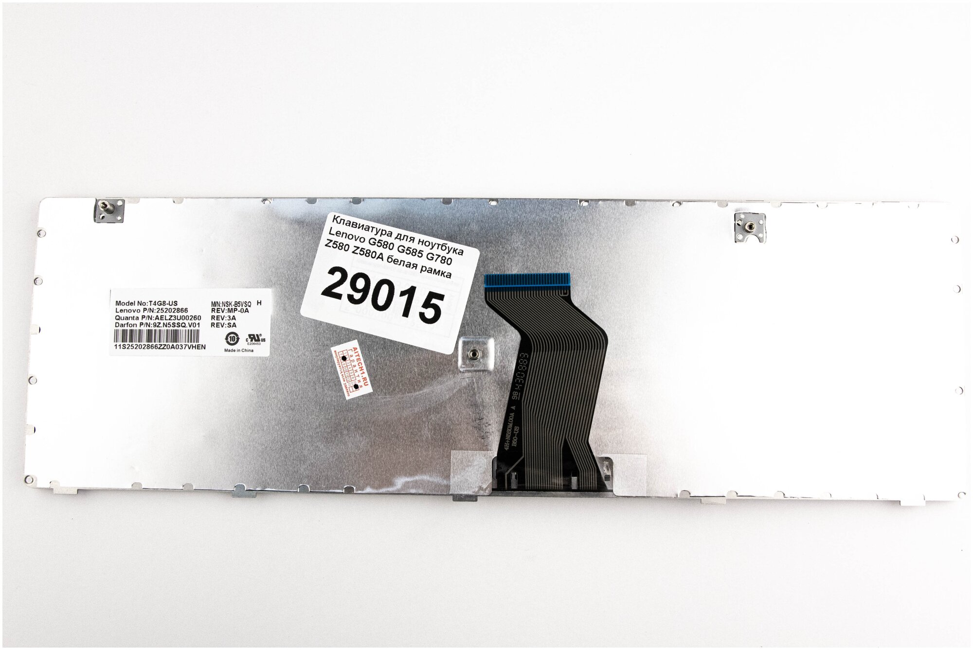 Клавиатура keyboard 25-201846 для ноутбука Lenovo IdeaPad G580 G580AM G580E G580G G580GC G580GH G585 G585A G780 черная с белой рамкой