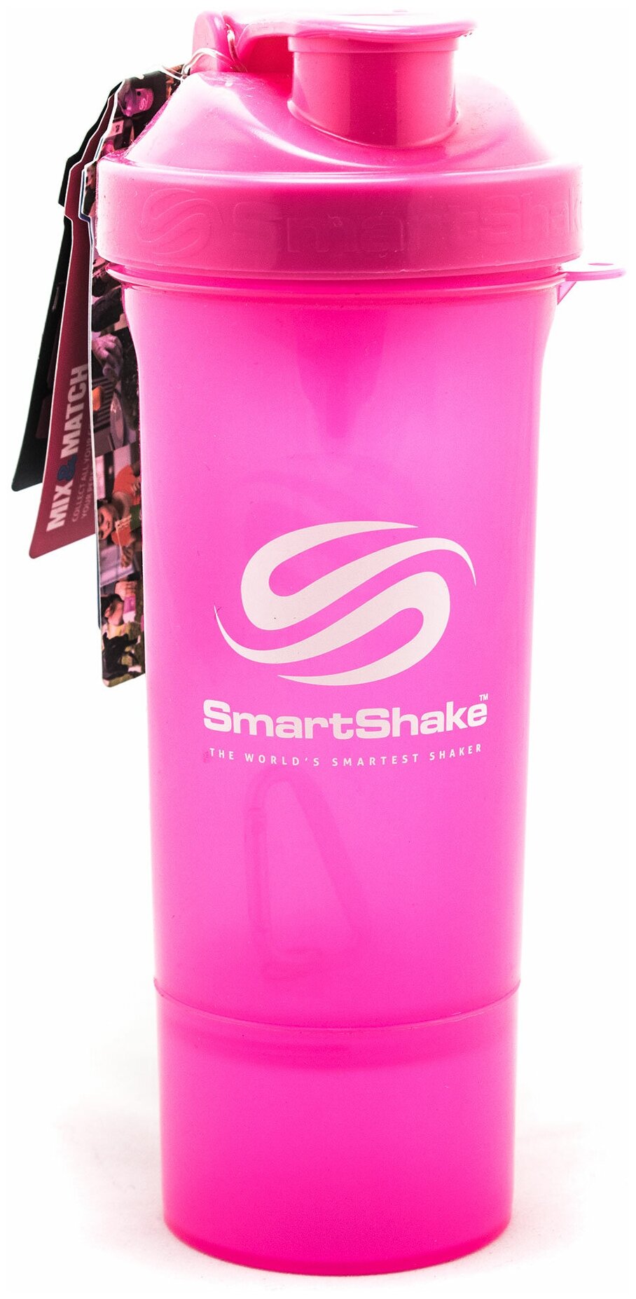 Шейкер SmartShake SLIM 500ml - 2% PINK