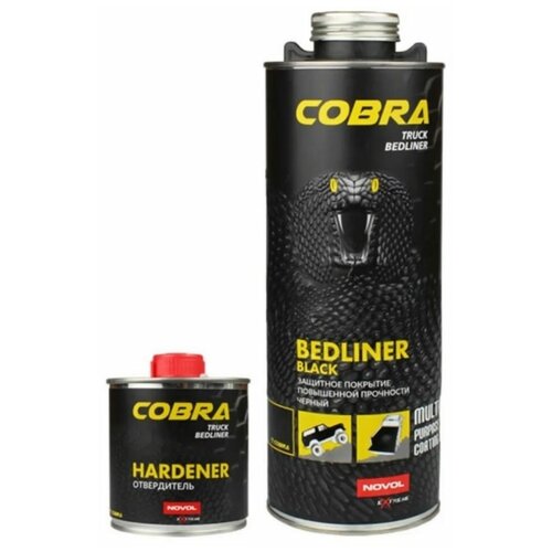 Novol Покрытие для кузова COBRA Truck Bedliner защитное черное 800 мл 90363-90365 5162₽