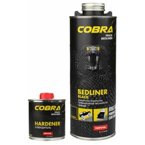 Novol Покрытие для кузова COBRA Truck Bedliner защитное черное 800 мл 90363-90365