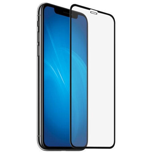 DF iColor-19 (black) Закаленное стекло с цветной рамкой (fullscreen) для iPhone XR DF iColor-19 (bla