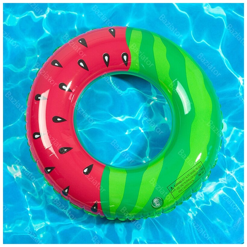 Надувной круг для плавания детский Арбуз диаметр 90 см надувной круг для детей; плавательный круг в виде (форме) Арбуза; спасательный круг для малышей