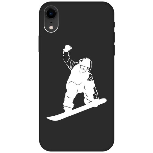 Силиконовый чехол на Apple iPhone XR / Эпл Айфон Икс Эр с рисунком Snowboarding W Soft Touch черный чехол книжка на apple iphone xr эпл айфон икс эр с рисунком 2007 w черный