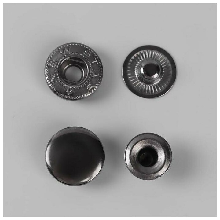 Кнопки установочные, d = 15 мм, цвет чёрный никель - фотография № 7