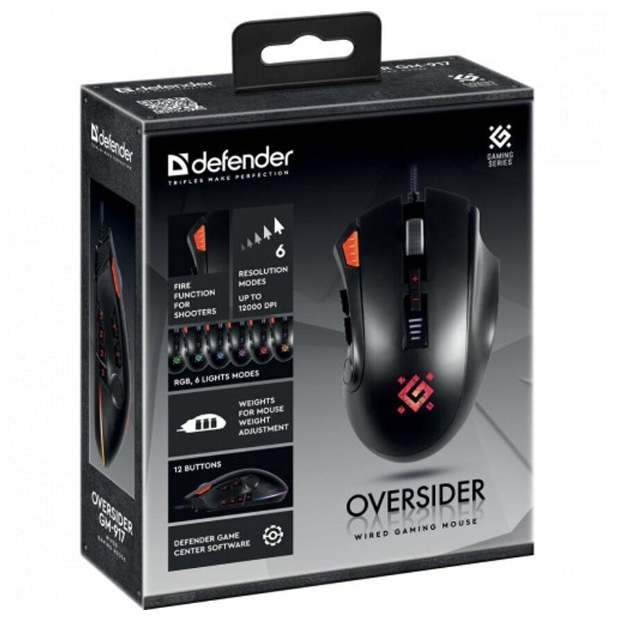 Мышь DEFENDER Oversider GM-917 52917