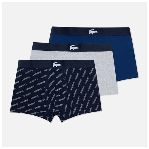 Комплект мужских трусов Lacoste Underwear 3-Pack Boxer Brief Casual комбинированный, Размер S