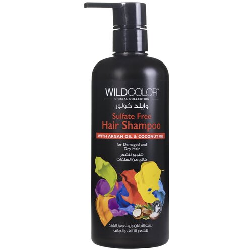 Wild Color Sulfate Free - Вайлд Колор Безсульфатный шампунь для сухих волос с аргановым и кокосовым маслом, 500 мл -