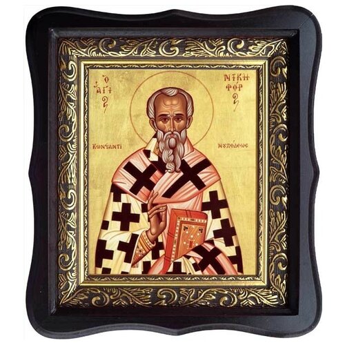 Никифор, патриарх Константинопольский, исповедник, святитель. Икона на холсте.