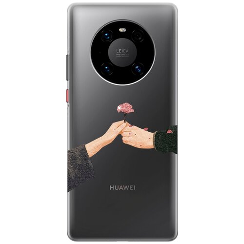 Силиконовый чехол с принтом Hands для Huawei Mate 40 Pro / Хуавей Мейт 40 Про чехол накладка vixion силиконовый для huawei mate 40 pro plus хуавей хонор мейт 40 про плюс прозрачный