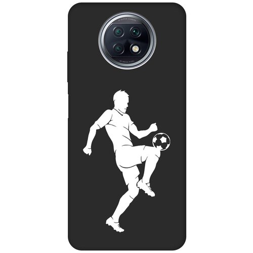 Матовый чехол Football W для Xiaomi Redmi Note 9T / Сяоми Редми Ноут 9Т с 3D эффектом черный матовый чехол football для xiaomi redmi note 9t сяоми редми ноут 9т с эффектом блика черный