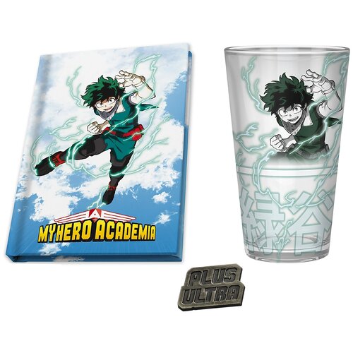 Подарочный набор My Hero Academia Heroes: Бокал 400ml + значок + Записная книжка