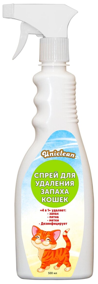 Эконом комплект Uniclean Спрей для удаления запаха кошек Uniclean 500 мл - 3шт 40113 - фотография № 3