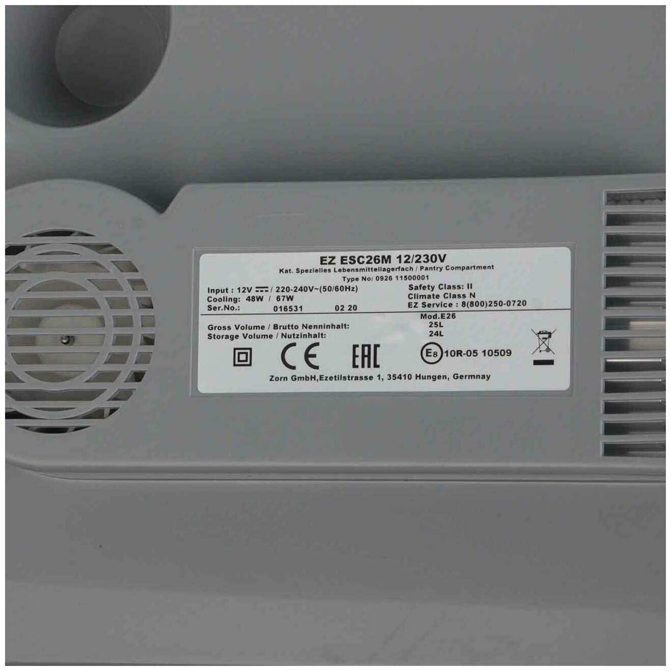 Термоэлектрический контейнер охлаждения EZ ESC 26 12/230V