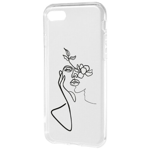 Силиконовый чехол Mcover для Apple iPhone 7 с рисунком Девушка силиконовый чехол mcover для apple iphone 7 plus с рисунком девушка с тату