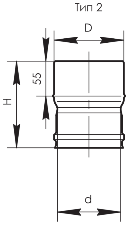 Переходник Ferrum (430/0,5 мм) Ф110 М-120П - фотография № 4