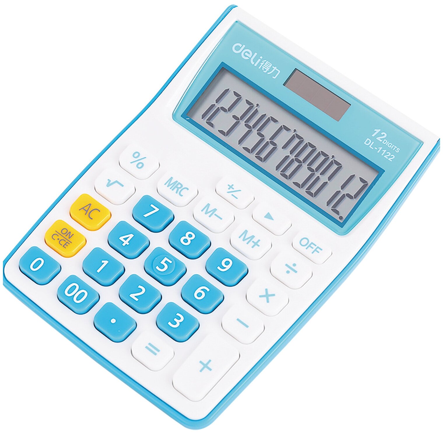 Калькулятор настольный Deli E1122/BLUE синий 12-разр.