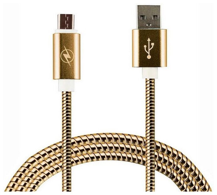 Кабель микро-USB для зарядки телефона и передачи данных золотой