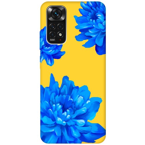 Силиконовый чехол на Xiaomi Redmi Note 11, Note 11S, Сяоми Редми Ноут 11, Ноут 11С Silky Touch Premium с принтом Amazing Asters желтый силиконовый чехол на xiaomi redmi note 11 note 11s сяоми редми ноут 11 ноут 11с silky touch premium с принтом limited edition розовый