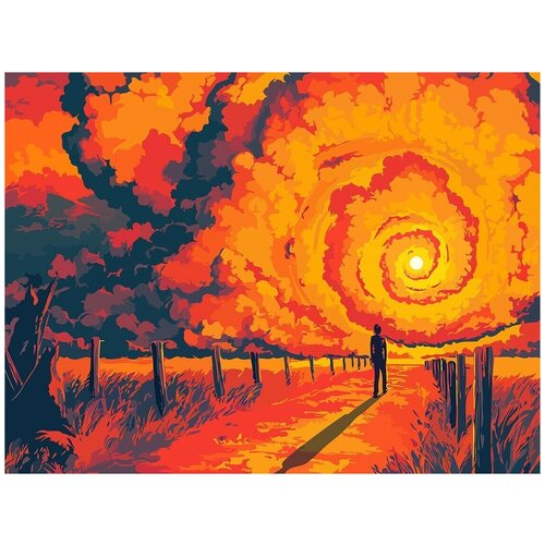 Картина по номерам Навстречу шторму (стихия, солнце, поле, песок) - 8531 Г 30x40 навстречу шторму