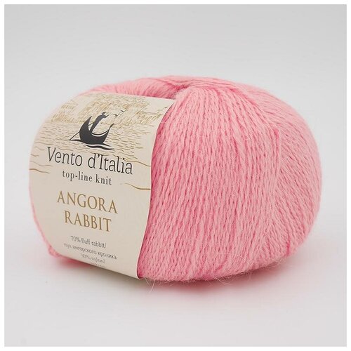 Пряжа Vento d'Italia Angora Rabbit (Ангора Кролик) 04 розовый 70% пух ангорского кролика, 30% нейлон 50г 350м 5шт